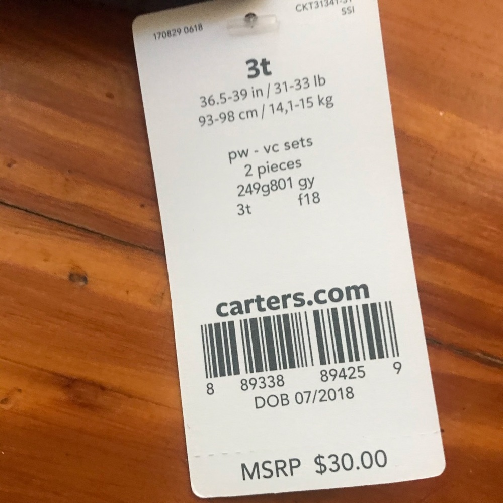 NWT Carters pullover - Picture 2 of 4
